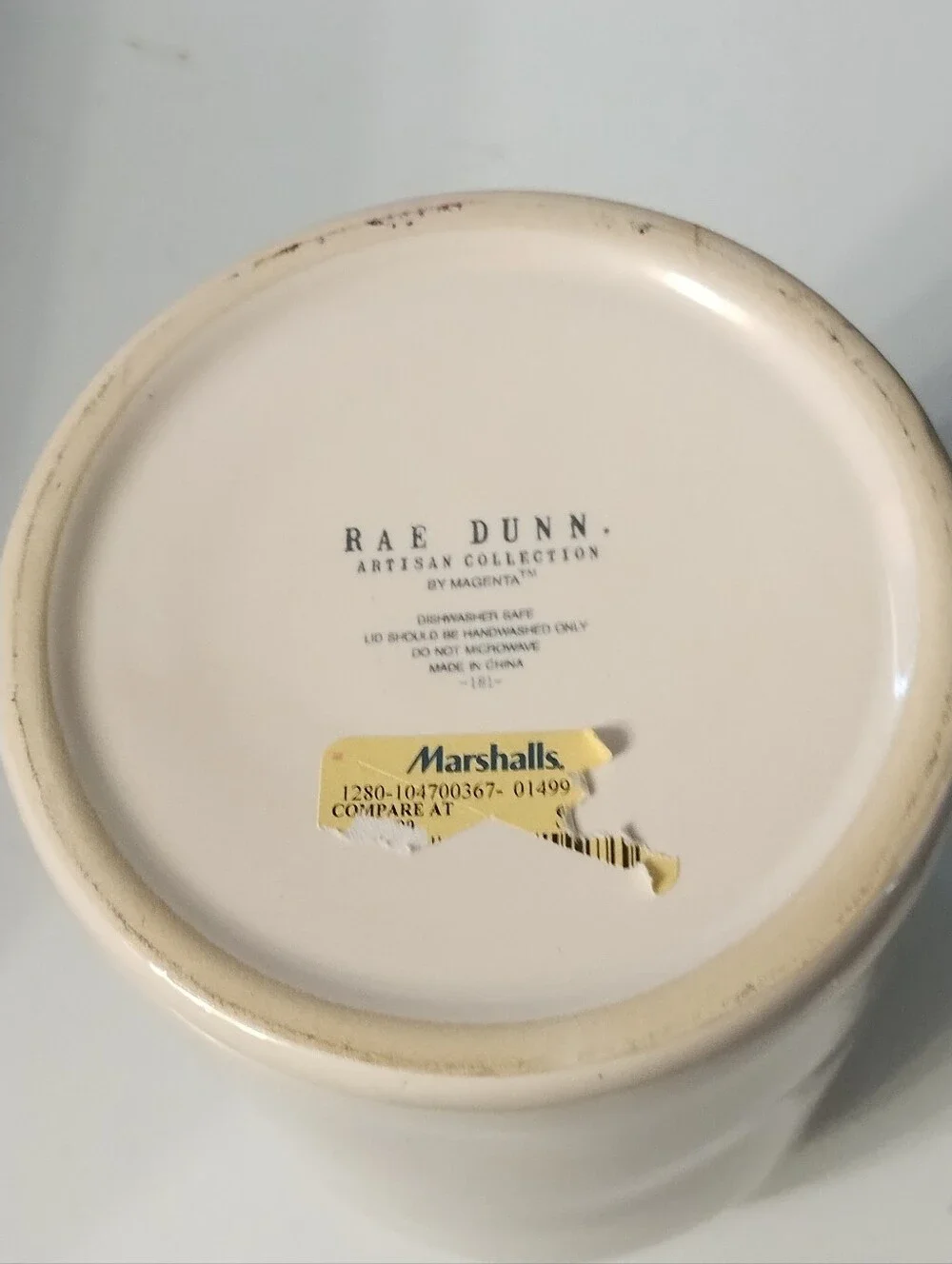 New Rae Dunn Cream Ceramic 'Spooky' Storage Canister with Lid